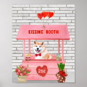 Akita Dog Valentijnsdag KissingBooth Poster (Voorkant)