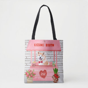 Akita Dog Valentijnsdag KissingBooth Tote Bag