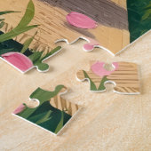 Akita Dog Valentine's Day Cherry Blossom Picnic Legpuzzel (Zijkant)