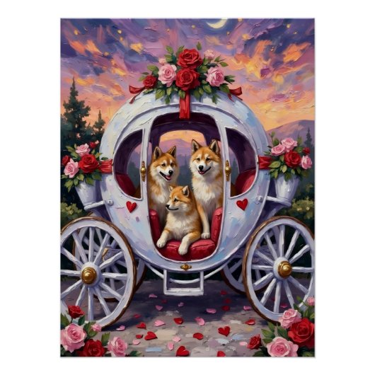 Akita Dog Valentine's Day Perfect Poster (Voorkant)