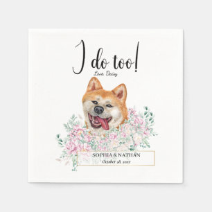 Akita Dog Wedding Cocktail Napkins Servet