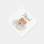 Akita Dog Wedding Cocktail Napkins Servet (Hoek)