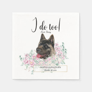 Akita Dog Wedding Cocktail Napkins Servet