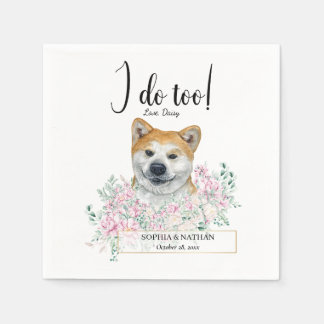 Akita Dog Wedding Cocktail Napkins Servet