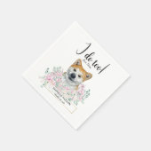 Akita Dog Wedding Cocktail Napkins Servet (Hoek)
