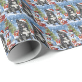 Akita Dog Winter Wonderland Kerstvreugde Cadeaupapier (Rol Hoek)