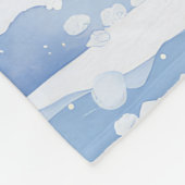 Akita Dog Winter Wonderland Kerstvreugde Fleece Deken (Hoek)