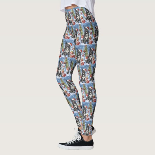 Akita Dog Winter Wonderland Kerstvreugde Leggings (Links)