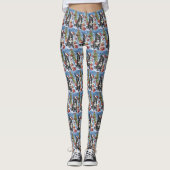 Akita Dog Winter Wonderland Kerstvreugde Leggings (Voorkant)