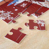 Akita Dog Winter Wonderland Kerstvreugde Legpuzzel (Zijkant)