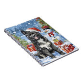 Akita Dog Winter Wonderland Kerstvreugde Notitieboek (Rechterzijde)