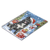 Akita Dog Winter Wonderland Kerstvreugde Notitieboek (Linkerzijde)