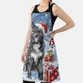 Akita Dog Winter Wonderland Kerstvreugde Schort (Insitu)