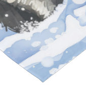 Akita Dog Winter Wonderland Kerstvreugde Tafelkleed (Gekanteld)