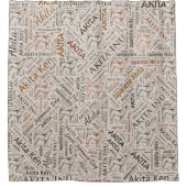 Akita dog Word Art Douchegordijn (Voorkant)