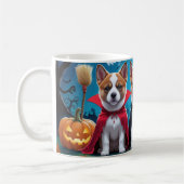 Akita Dogs Pumpkin Halloween Grappig Koffiemok (Links)