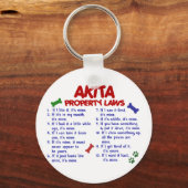AKITA Eigendomwetten 2 Sleutelhanger (Voorkant)