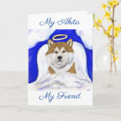 Akita Engel Kaart (Gele Bloem)