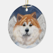 Akita Engel  Keramisch Ornament (Links)