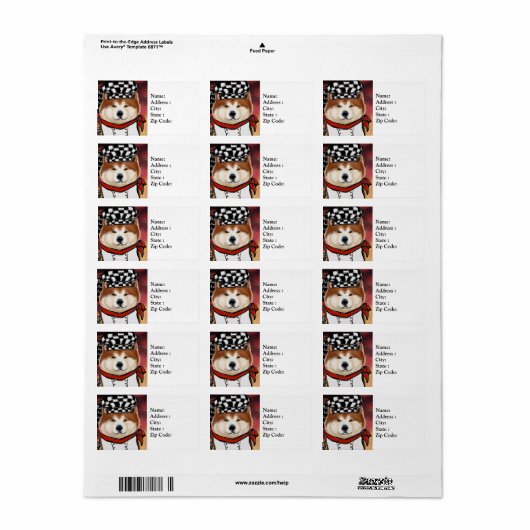 AKITA ETIKET (Full Sheet)