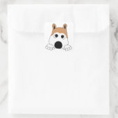 akita fawn peking vierkante sticker (Tas)