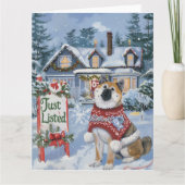 Akita Festive Humor Realtor Christmas Kaart (Voorkant)