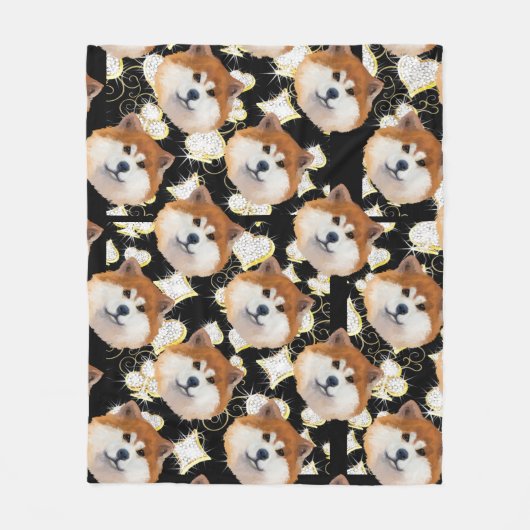 AKITA FLEECE DEKEN (Voorkant)