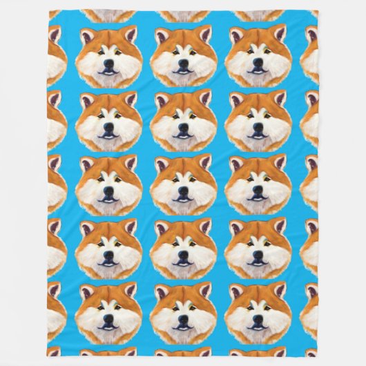 AKITA FLEECE DEKEN (Voorkant)