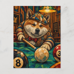 Akita, geometrisch mozaïek briefkaart