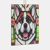 Akita "Glas in lood" Glas Ornament (Voorkant Rechts)