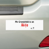 Akita Grandchild Bumpersticker (Op auto)