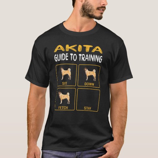 Akita Guide to training Dog Obedience T-shirt (Voorkant)