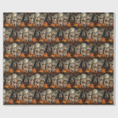 Akita Halloween Griezelig Cadeaupapier (Vlak)