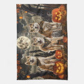 Akita Halloween Griezelig Theedoek (Verticaal)