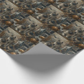 Akita Halloween Nacht Doggy Delight Cadeaupapier (Hoek)