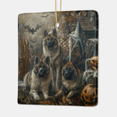 Akita Halloween Nacht Doggy Delight Keramisch Ornament (Links)