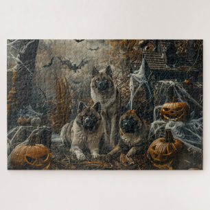 Akita Halloween Nacht Doggy Delight Legpuzzel