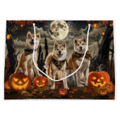 Akita Halloween Spooky Groot Cadeauzakje (Voorkant)