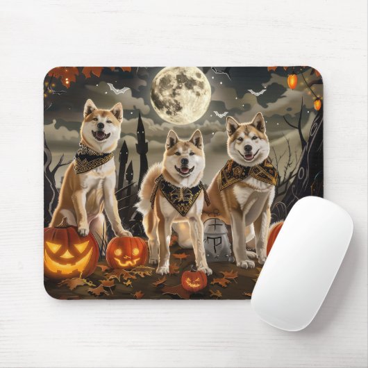 Akita Halloween Spooky Muismat (Met muis)