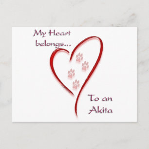 Akita hart behoort briefkaart