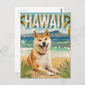 Akita Hawaii vakantie reizen Briefkaart (Voorkant / Achterkant)