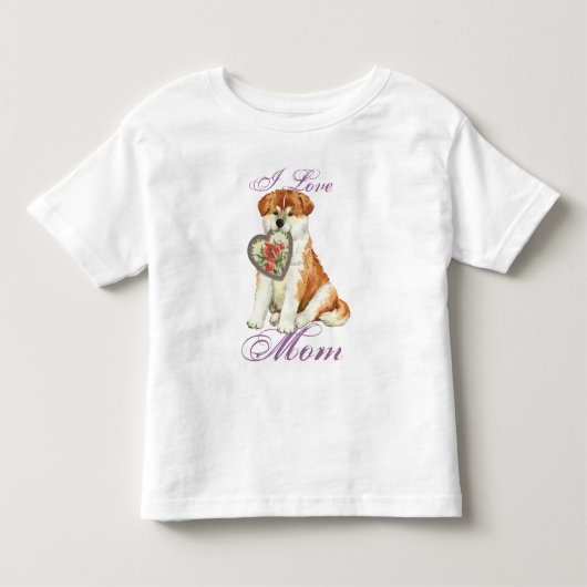 Akita Heart mama Kinder Shirts (Voorkant)