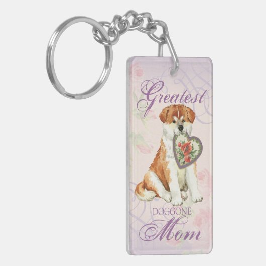 Akita Heart mama Sleutelhanger (Voorkant Links)