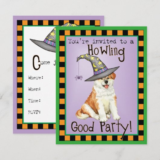 Akita Heksenuitnodiging (Voorkant / Achterkant)