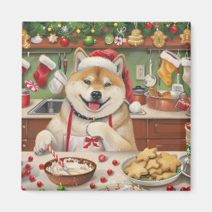 Akita Holiday Baking: Feestelijke Kerst Magneet