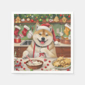 Akita Holiday Baking: Feestelijke Kerst Servet (Voorkant)
