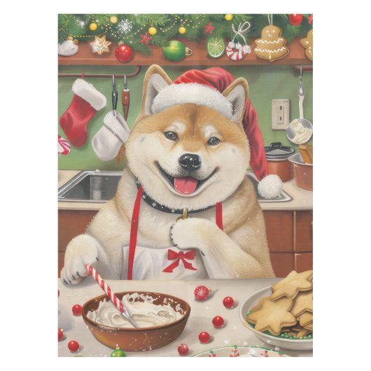 Akita Holiday Baking: Feestelijke Kerst Tafelkleed (Voorkant)
