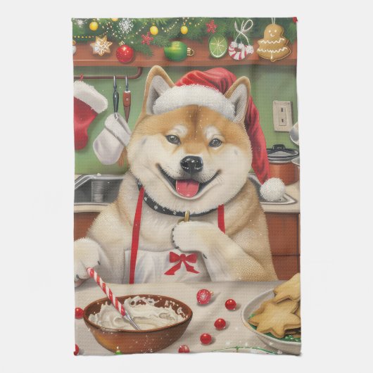 Akita Holiday Baking: Feestelijke Kerst Theedoek (Verticaal)