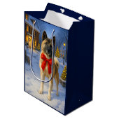 Akita Holiday Medium Cadeauzakje (Voorkant Gekanteld)