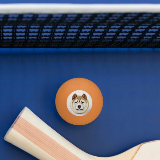 Akita Hond 3D Geïnspireerd Pingpongbal (Tafel)